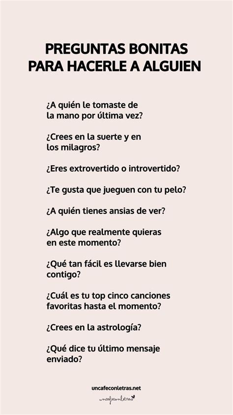 20 preguntas para conocer a alguien|Las 20 mejores preguntas para conocer a alguien